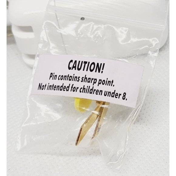 Gold Tone Cancer Survivors Ribbon Lapel Button Hat Pin Collectible - Picture 4 of 10